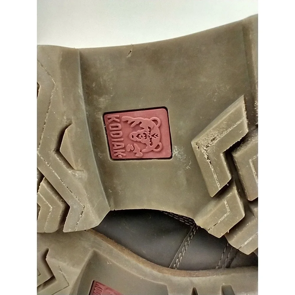 Kodiak Thane Waterproof Boot GreenBrown‎ Leather Mens Size 8 Ankle Canvas Rugged